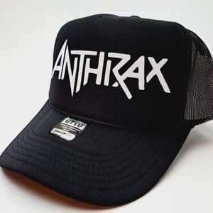 Anthrax Metal Rock Foam Trucker Mesh Snapback Cap Hat Black new Retro Vintage 90